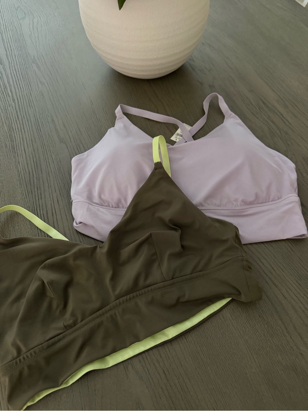 Women's Aerie Lilac and Olive sports Bras/Bralettes-XXL